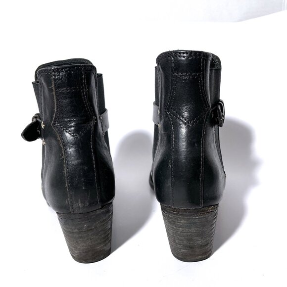 RAG & BONE Durham Black Leather Stretch Chelsea Ankle Booties Boots - Picture 8 of 12